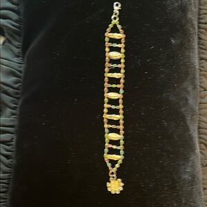 Vintage bracelet multicolor stones, St. Benedict.  Christian.